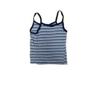 Striped Navy and White Tank Top